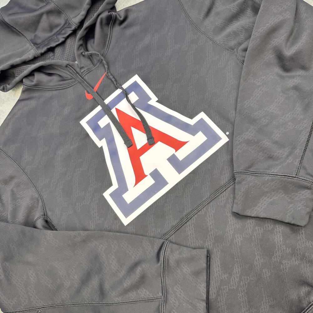 Arizona Wildcats Hoodie Mens Small Black NCAA College Nike Therma Fit Sweatshirt - Picture 2 of 13